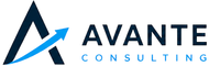Logotipo de Avante Consulting con el texto negro 
