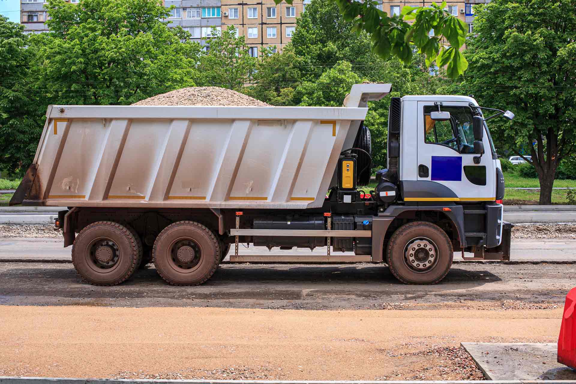 Dump Truck Loaded with Gravel — Newington, CT — Mirabelli Automotive LLC