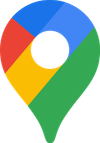 Google Maps pin icon: colorful location marker, with red, yellow, blue, and green segments, plus a white center.
