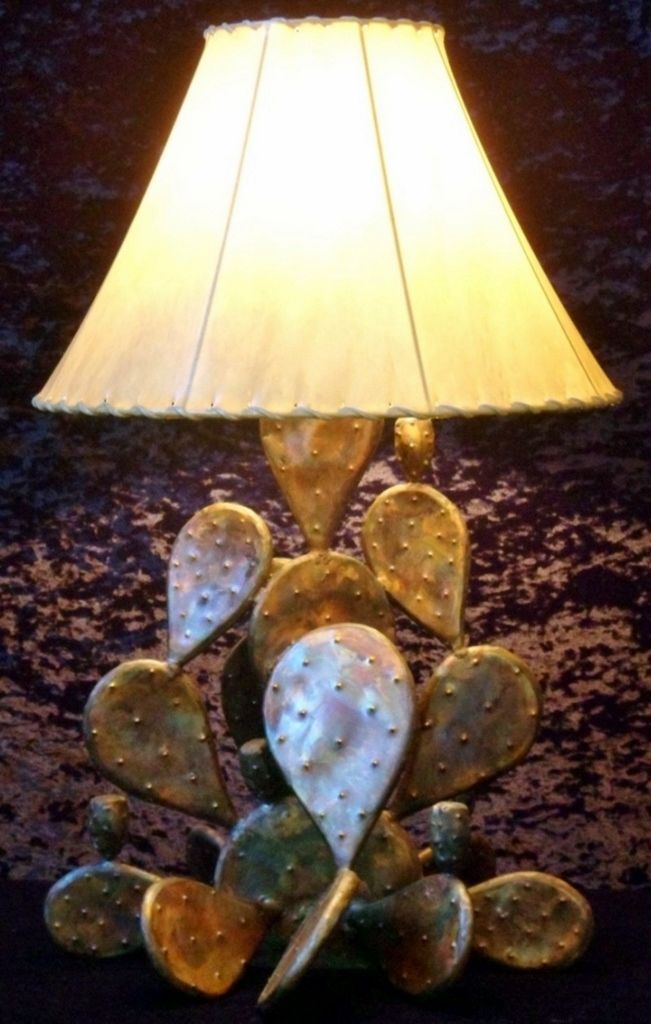 Lamp-Copper Cactus, Natural Large