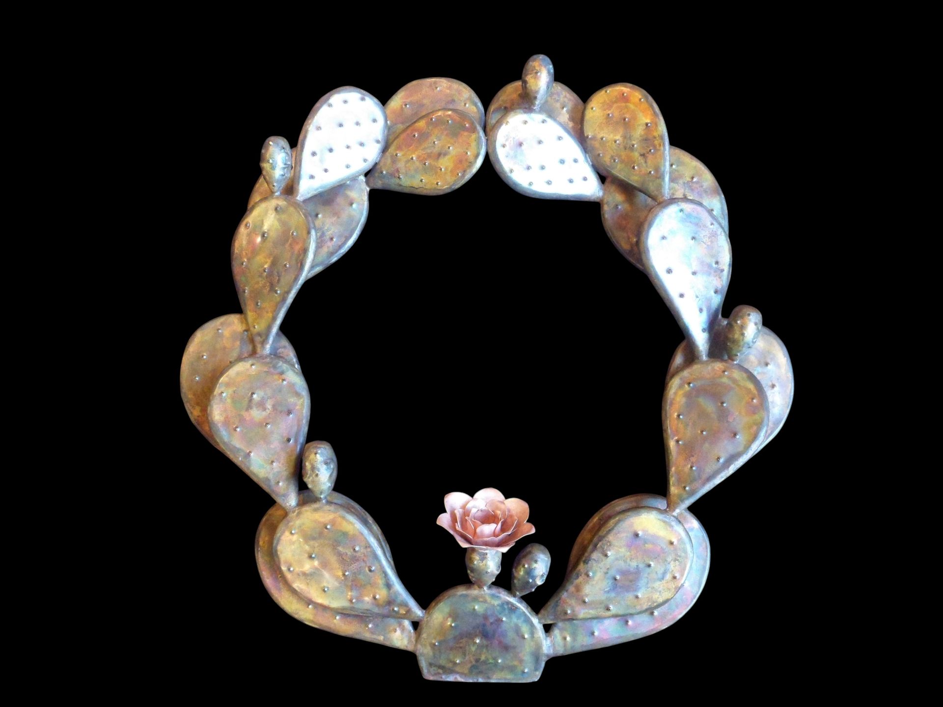 Wreath-Copper Cactus Natural 24 inch