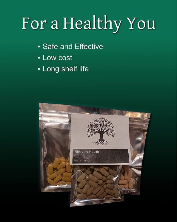 A bag of pills that says for a healthy you