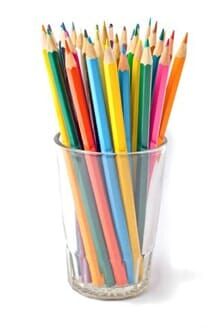 Colored Pencils in Glass Container - Career Ink Services in Broomfield CO USA