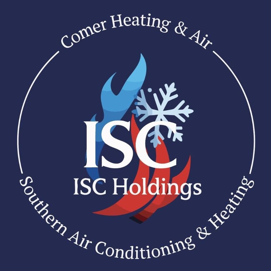 A logo for isc holdings southern air conditioning and heating