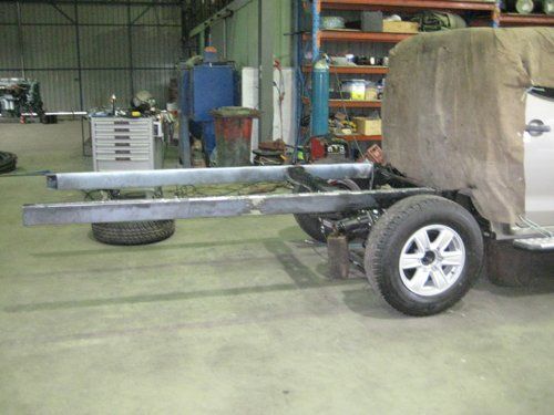 Automobile being renovated