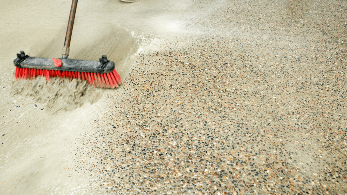 Cracked concrete driveway