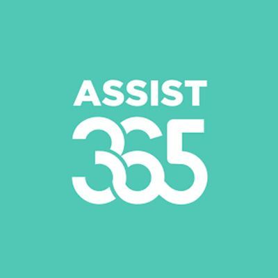 El logo de Assist 365 está sobre un fondo verde.