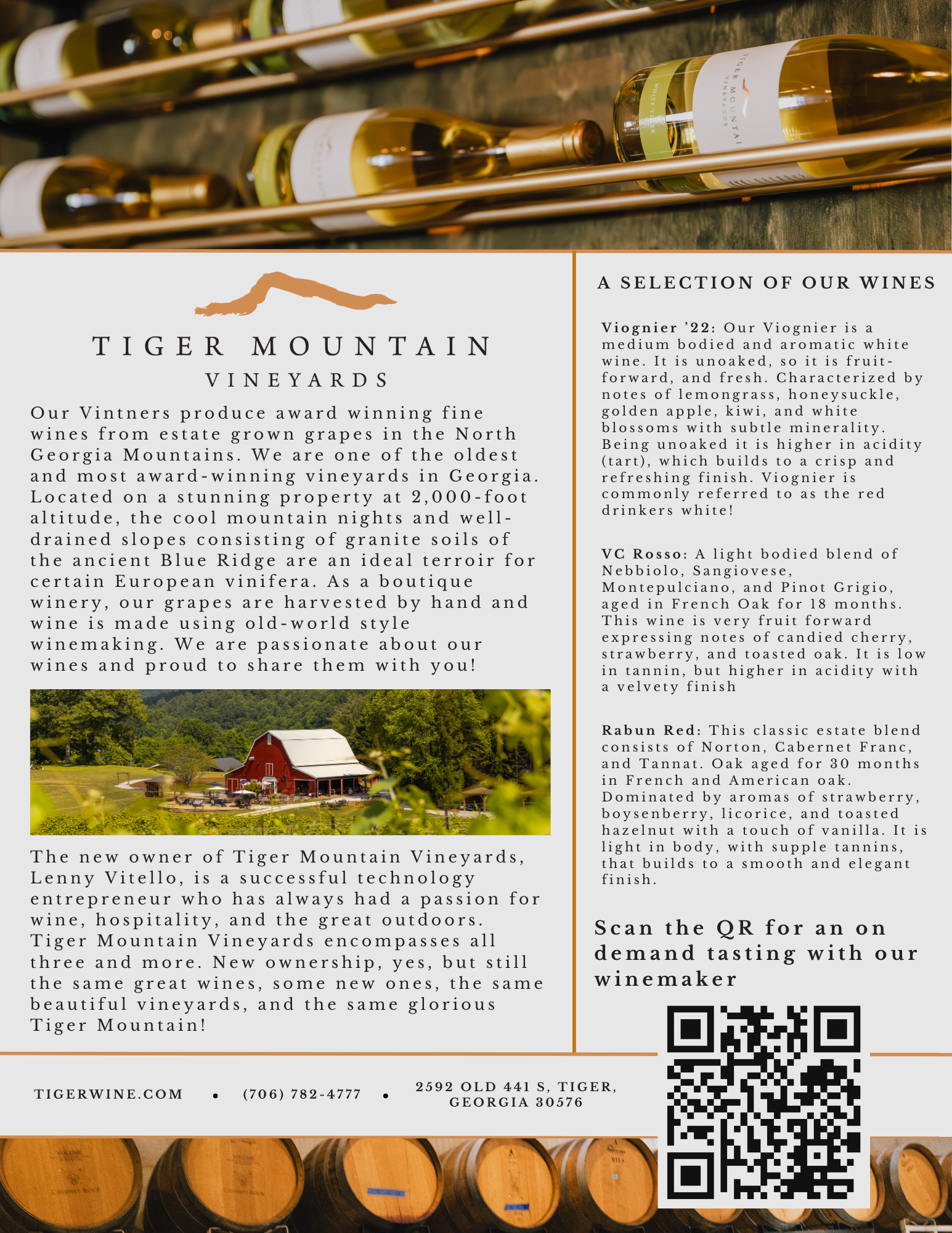 Tiger Mountain Vineyards Wholesale Onepager