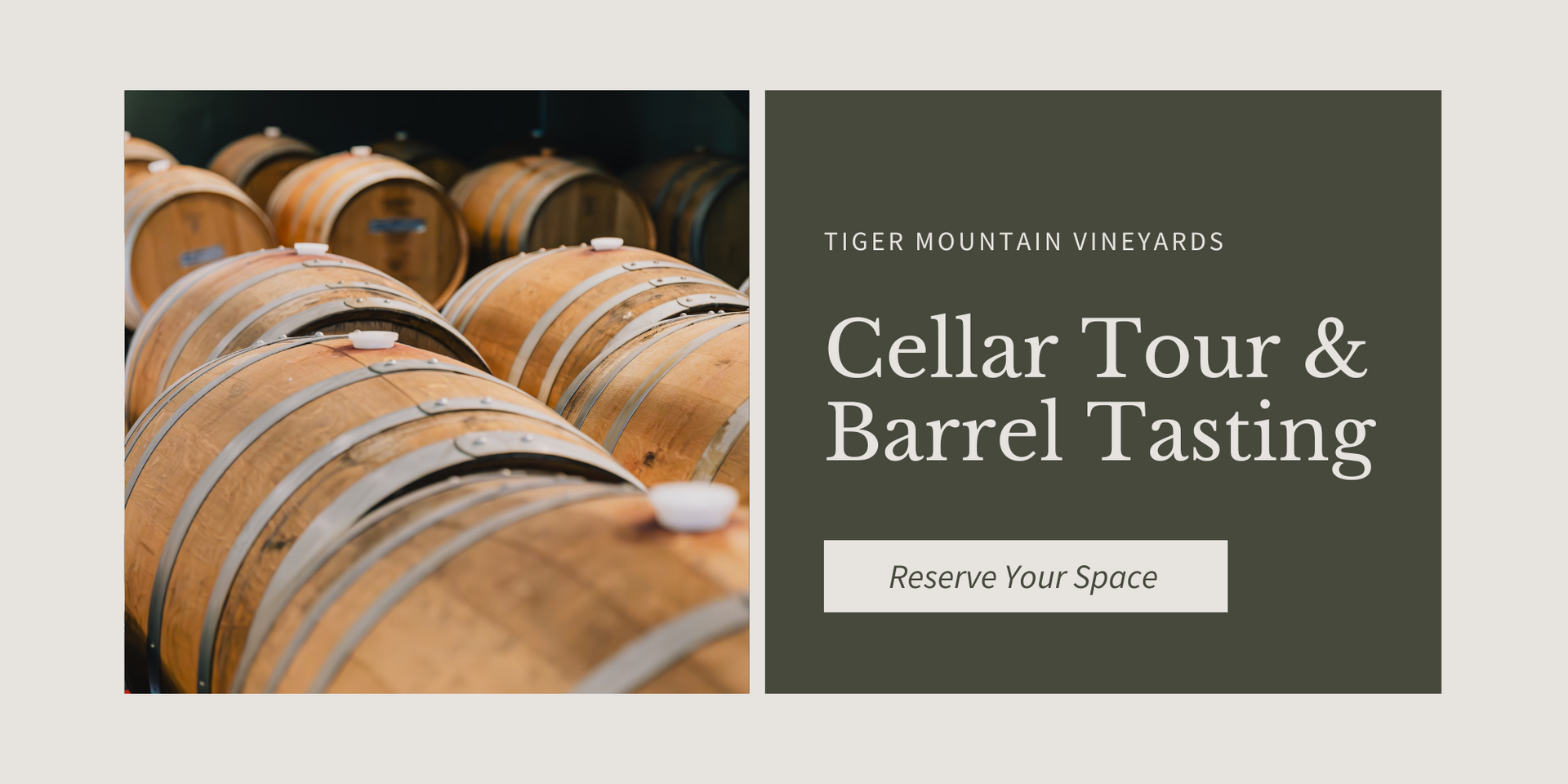 Tiger Mountain Vineyards Wine tasting experience