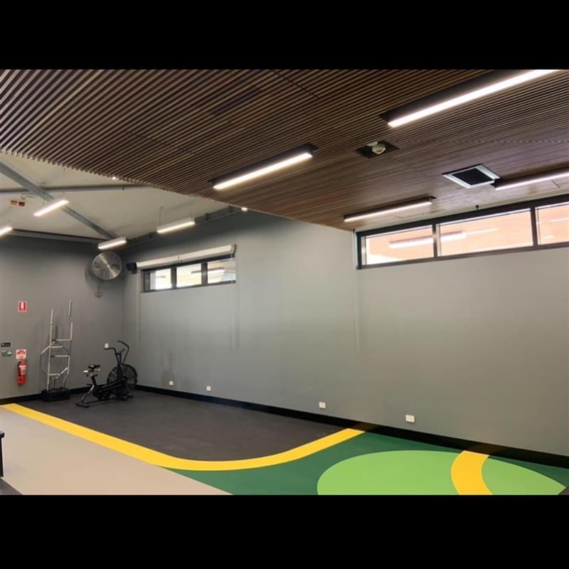 There is a bicycle in the middle of the room.