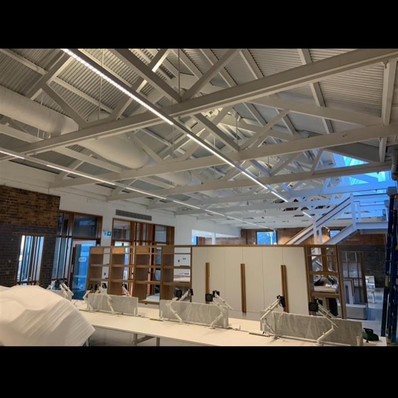 A large room with a ceiling that is very high