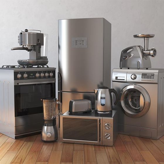 Different kinds of home appliances