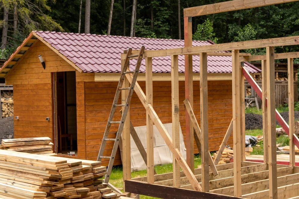 A Wooden House is Being Built in the Woods — Ozi Construction Pty Ltd in Sydney, NSW