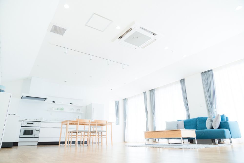 Empty Room and Interior With Air Conditioning — Air Conditioning Repairs in St Georges Basin NSW