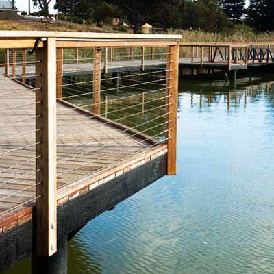 wooden deck over water