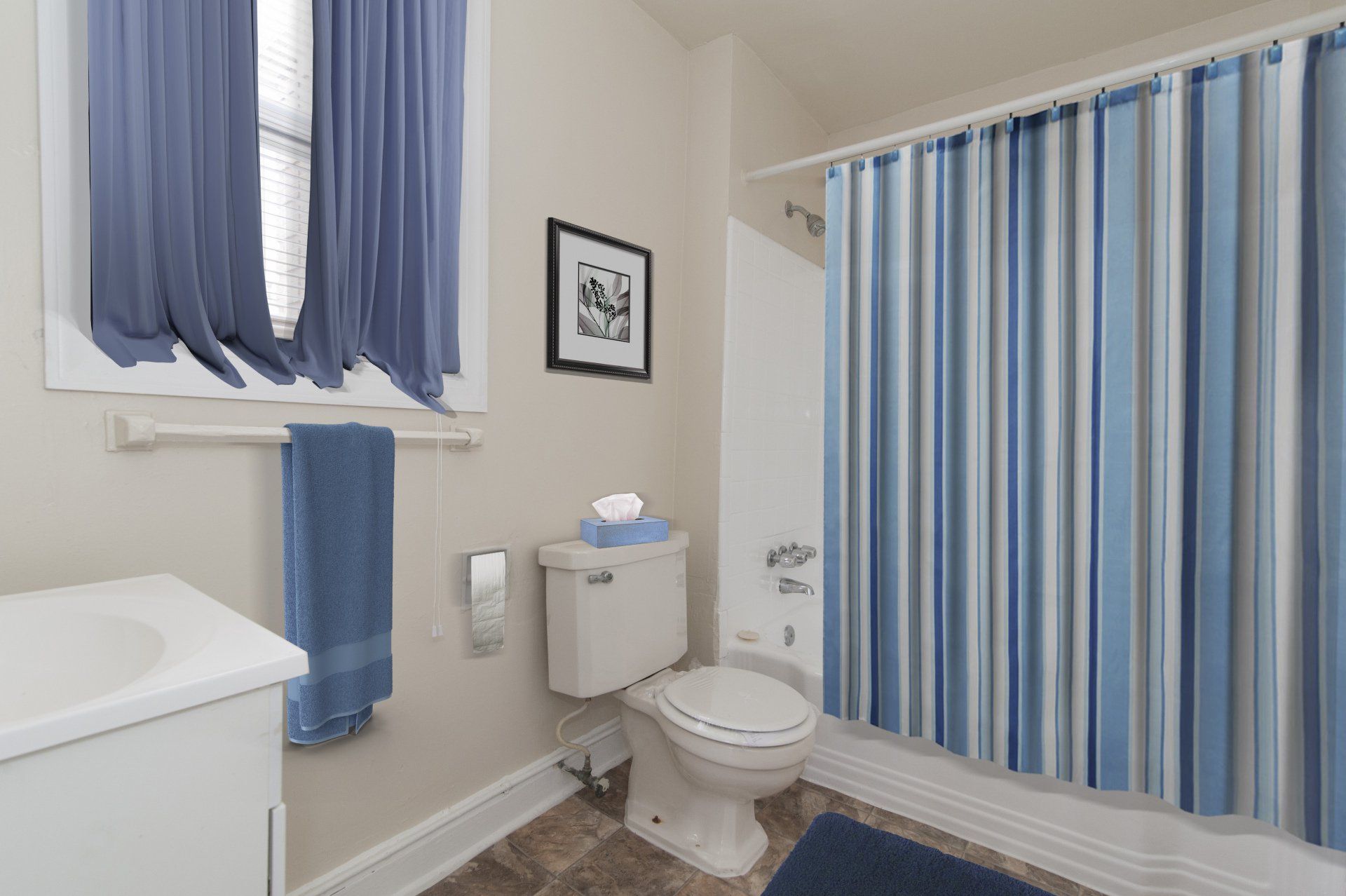 Bathroom with tub and shower