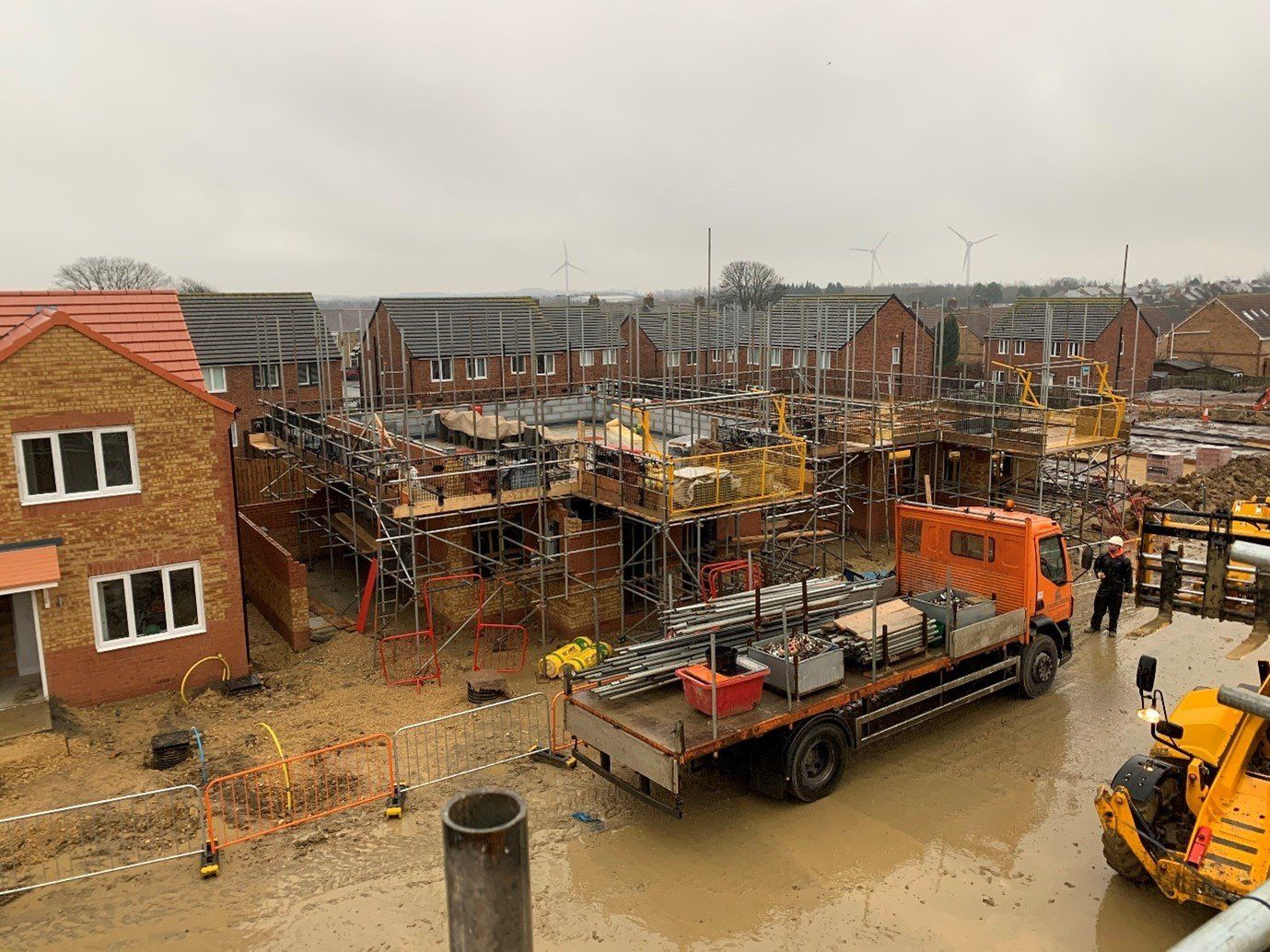 New build housing site