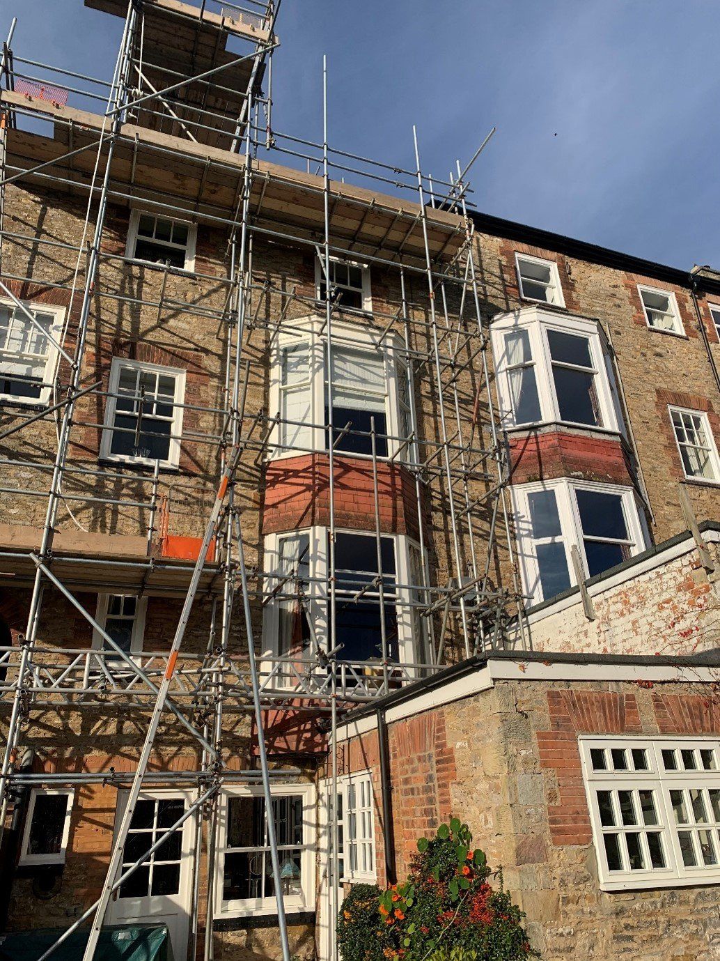 Scaffolding for roof works and dormer window repairs
