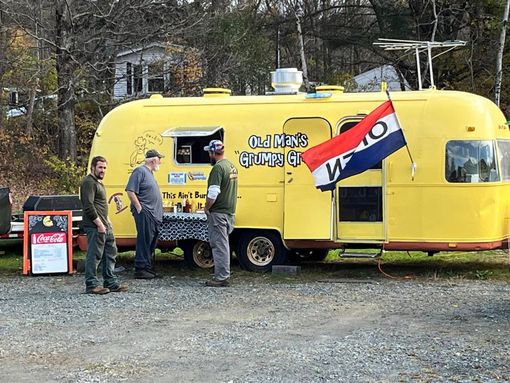 Yellow food truck with