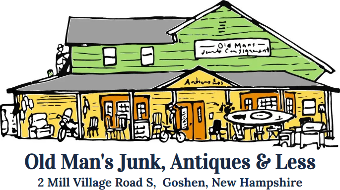 Illustration of Old Man's Junk consignment shop in Goshen, NH