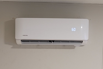 Ductless mini-split AC unit installed in a coastal home Orange Beach