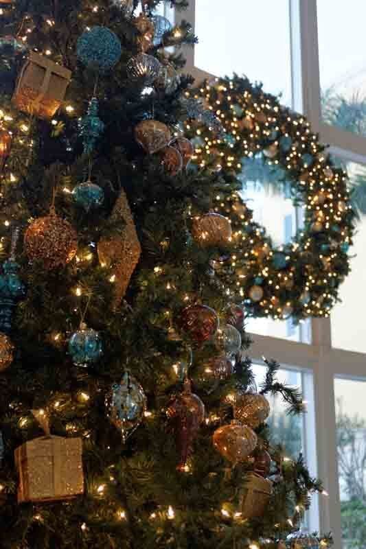 High end Christmas tree at The Ritz Carlton Hotel in Key Biscayne