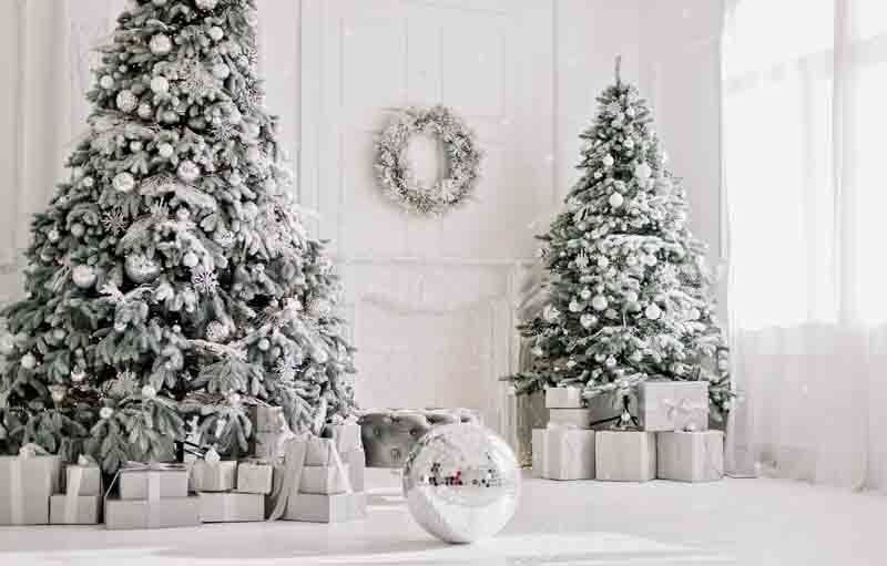 Elegant Christmas display for television commercial in Miami