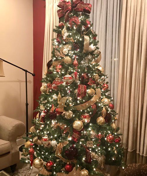 Unique custom designed Christmas tree in Miami home