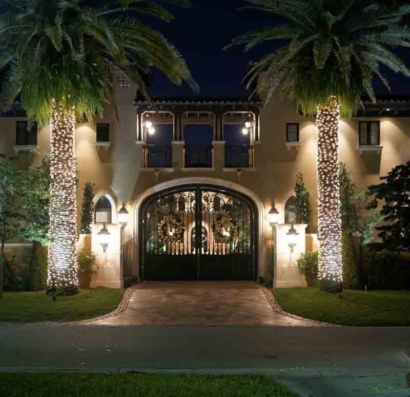 Outdoor lighting in Miami residence