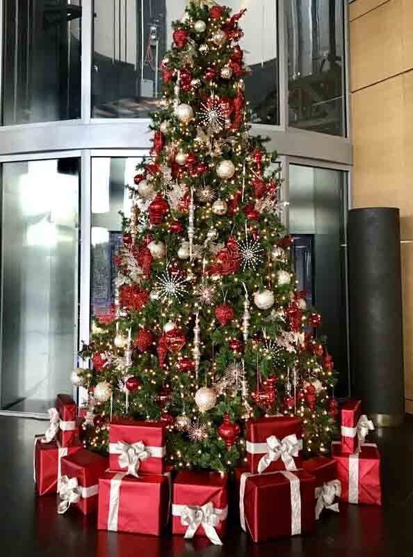  Elegant Christmas tree at Porsche Design Condominium in Miami Beach
