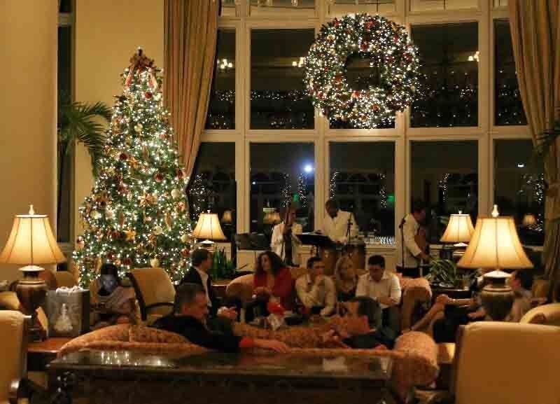 Elegant Christmas tree at The Ritz Carlton Hotel in Key Biscayne
