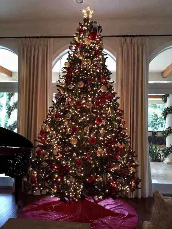 Stunning Christmas tree in Coral Gables mansion