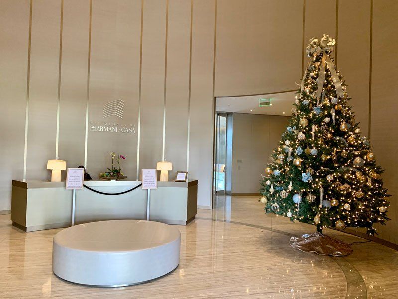  Beautiful Christmas tree in Armani Casa in Miami Beach