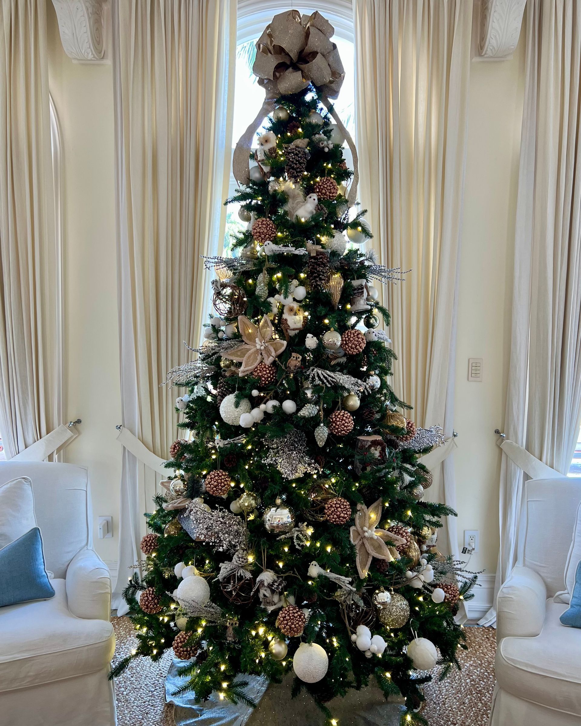 Designer holiday Christmas tree in Miami Beach