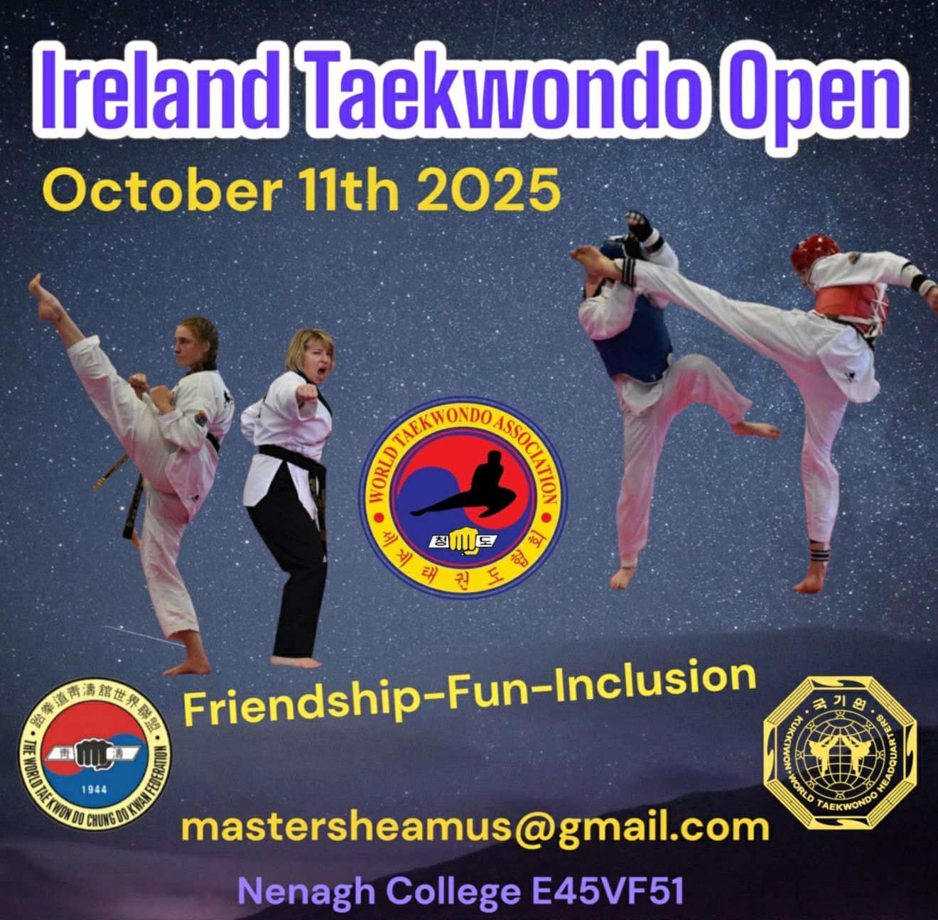 Get ready for a day of focused competition and skilled performances at the Ireland Taekwondo Open, s