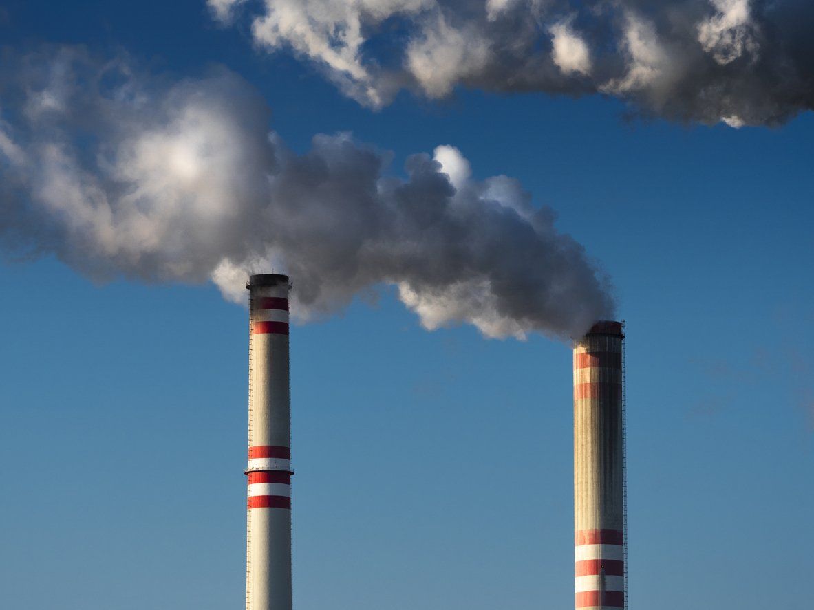 Washing Green Hydrogen Fuel Cells Belching Smoke Towers