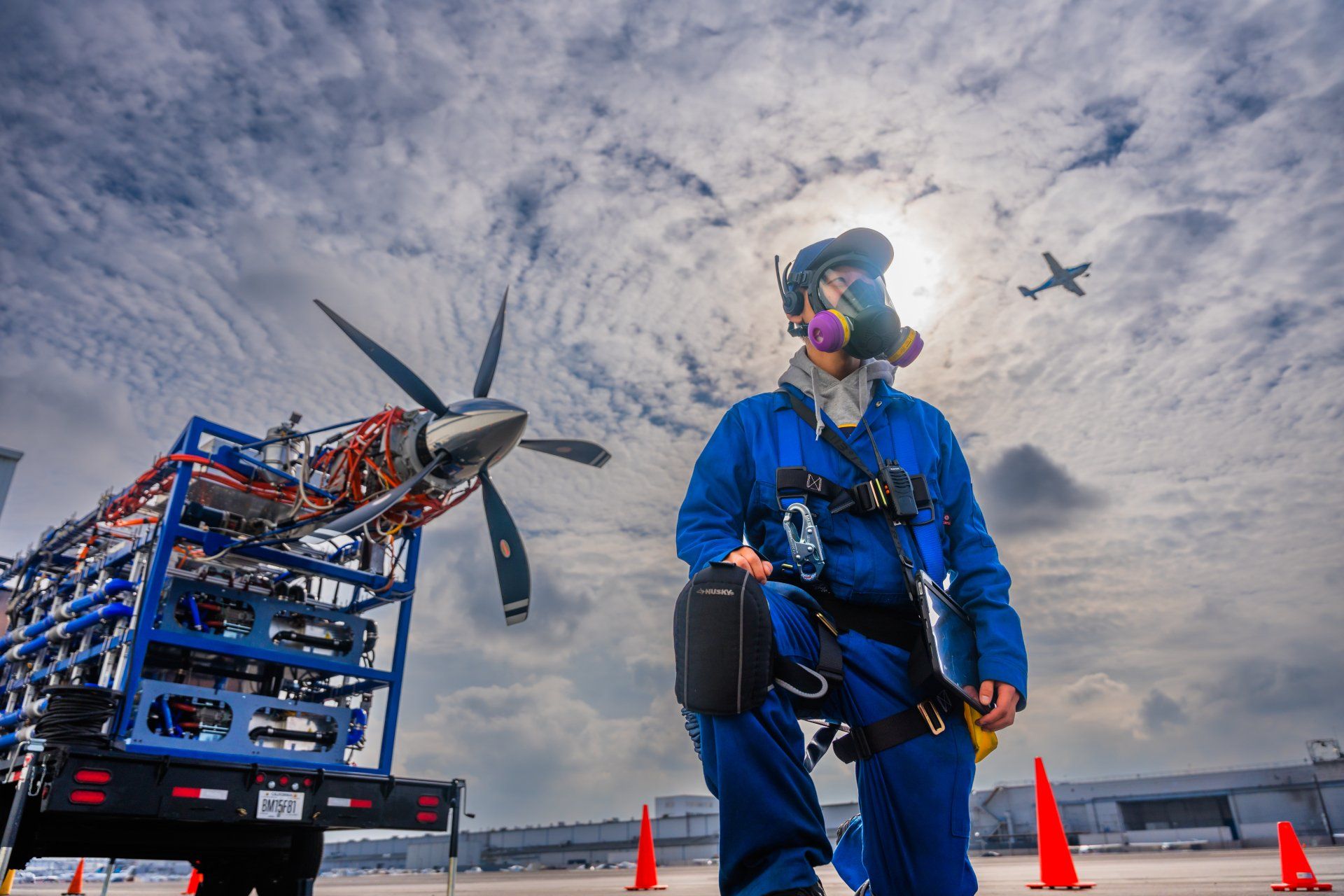 Washing Green Hydrogen Fuel Cells  Airport Landing Strip