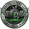 A logo for DBOYSCUSTOMS LLC in Yukon, OK featuring a winged tire, a spark plug, a piston, and a green letter D.