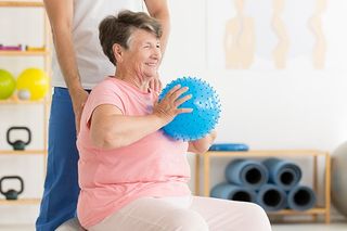 Senior Woman Therapeutic Exercise — Canon City, CO — Caring Hands Rehab