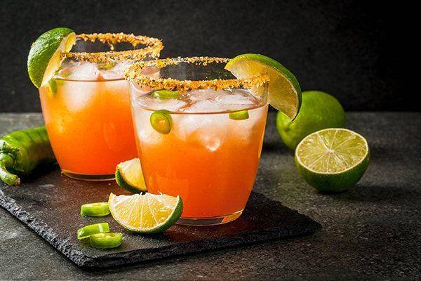 Traditional Mexican Cocktail Spicy Michelada — Muskegon, MI — Los Amigos Mexican Bar & Grill