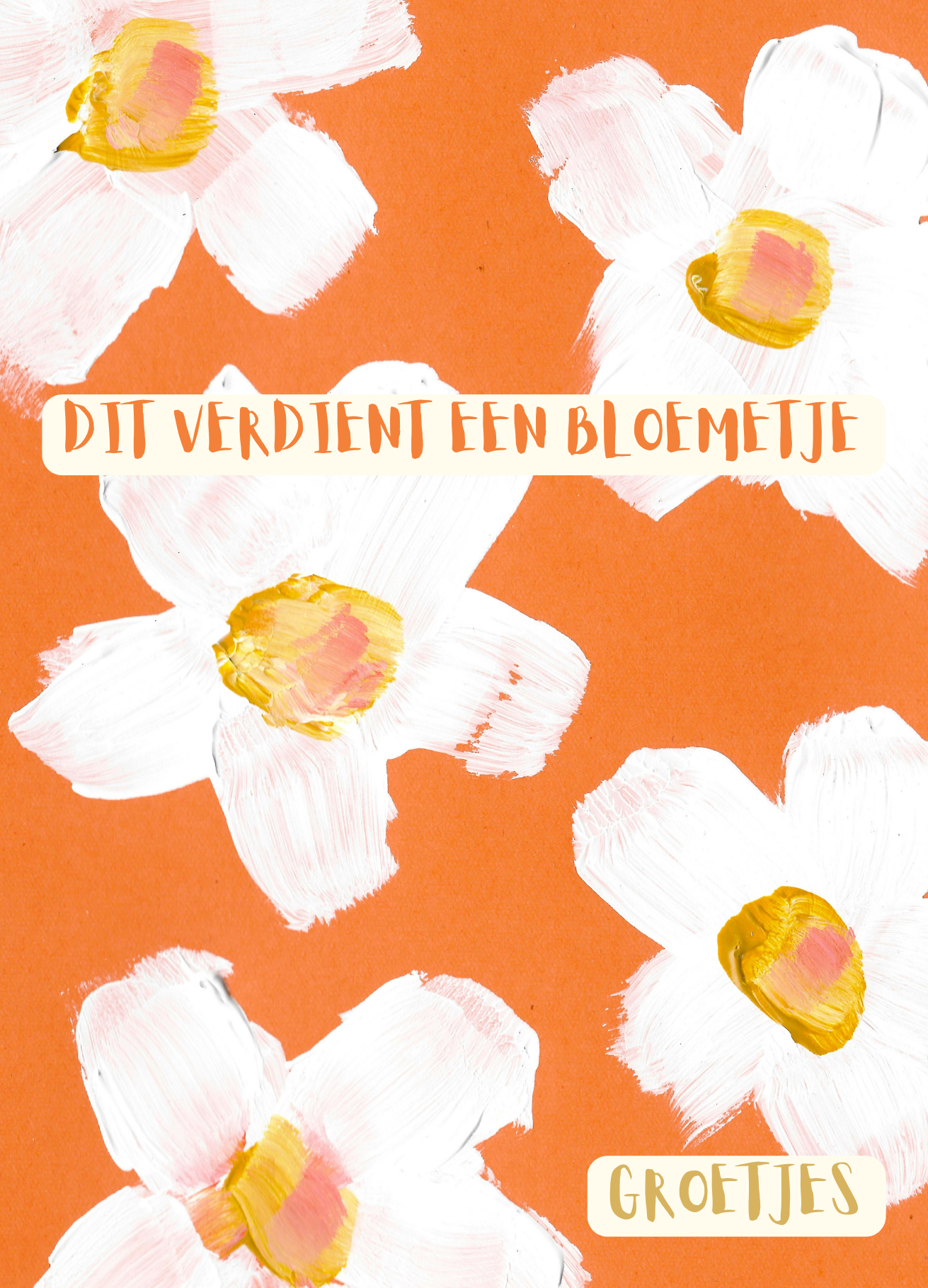 schatkaartje 40 - bloemetje