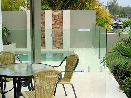 Pools, Balcony, chairs, and tables — Cooroy Glass Service in Cooroy, QLD