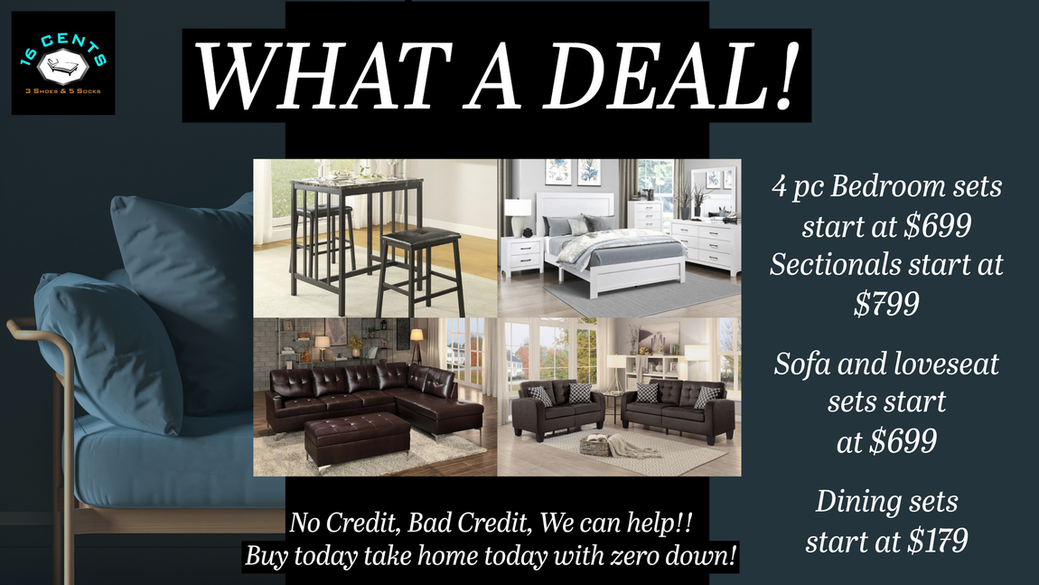 16 Cents, 3 Shoes & 5 Socks Spokane Discount Furniture Store