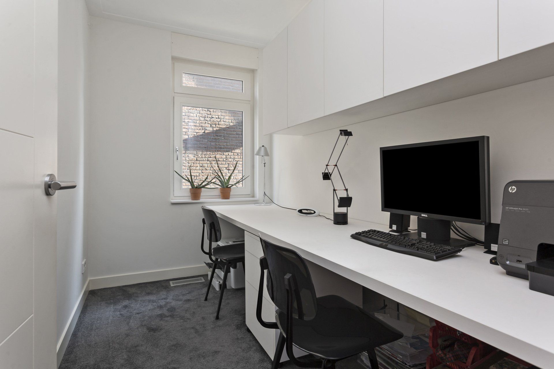 kantoor, maatwerk, meubelmaker, interieurbouwer, wit hpl, fenix, sketchup