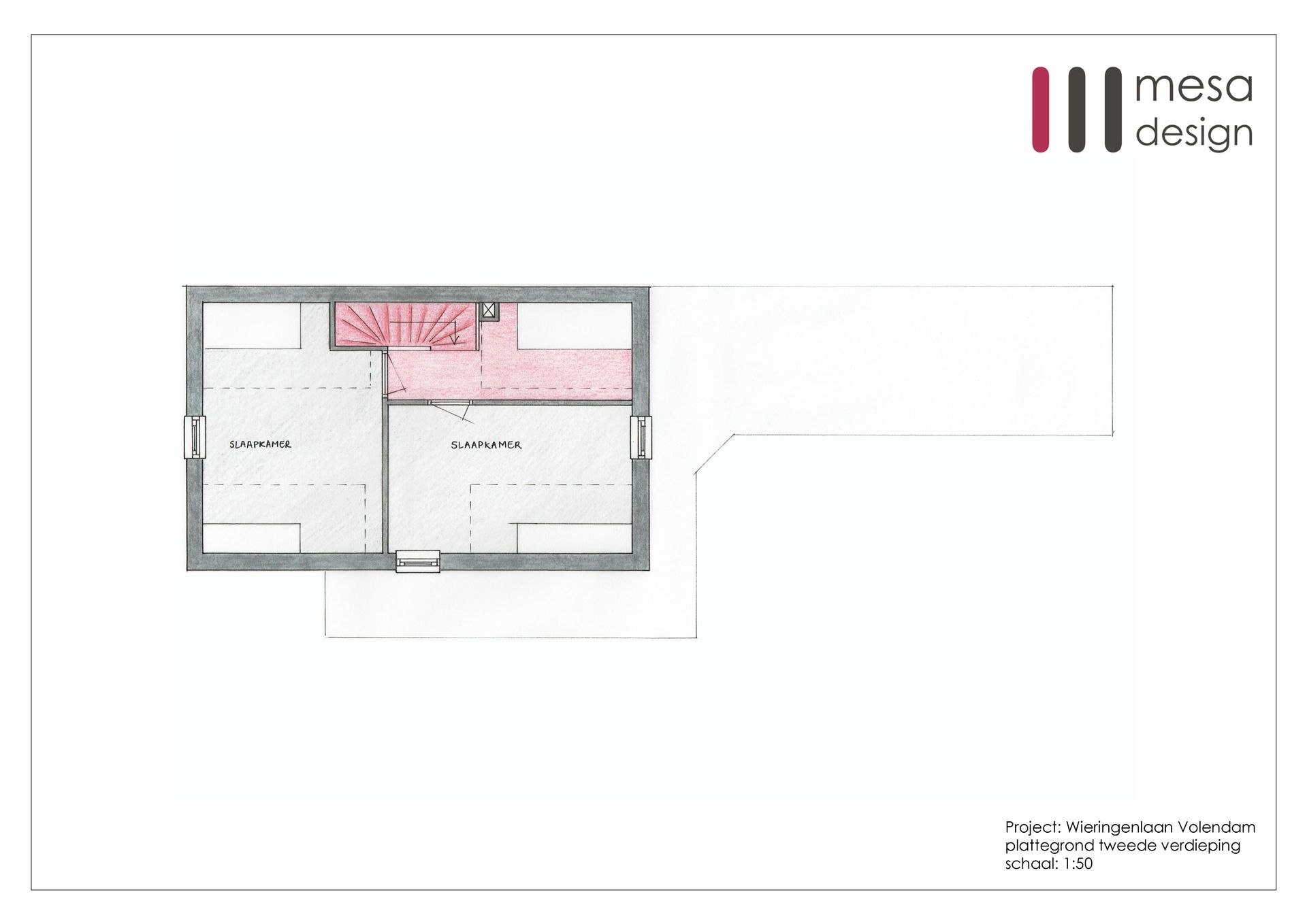 1e verdieping slaapkamer badkamer stokke auping nova mobili orange slice hoekbank oranje vloer tapijt artifort ontwerp interieur design