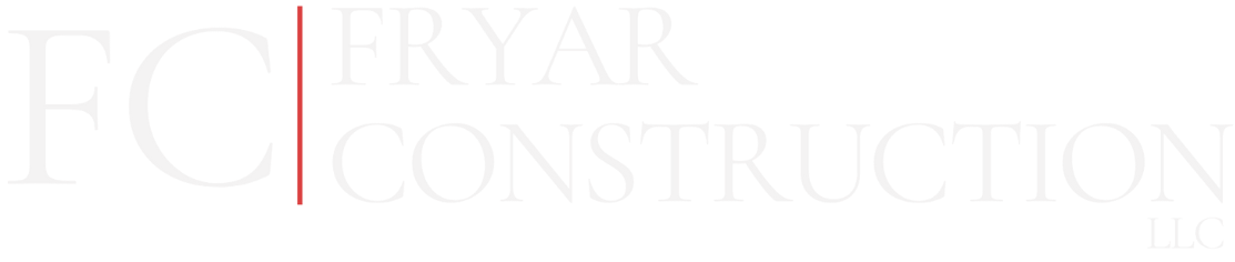 Logo for Fryar Construction, with the initials FC and the words FRYAR and CONSTRUCTION.