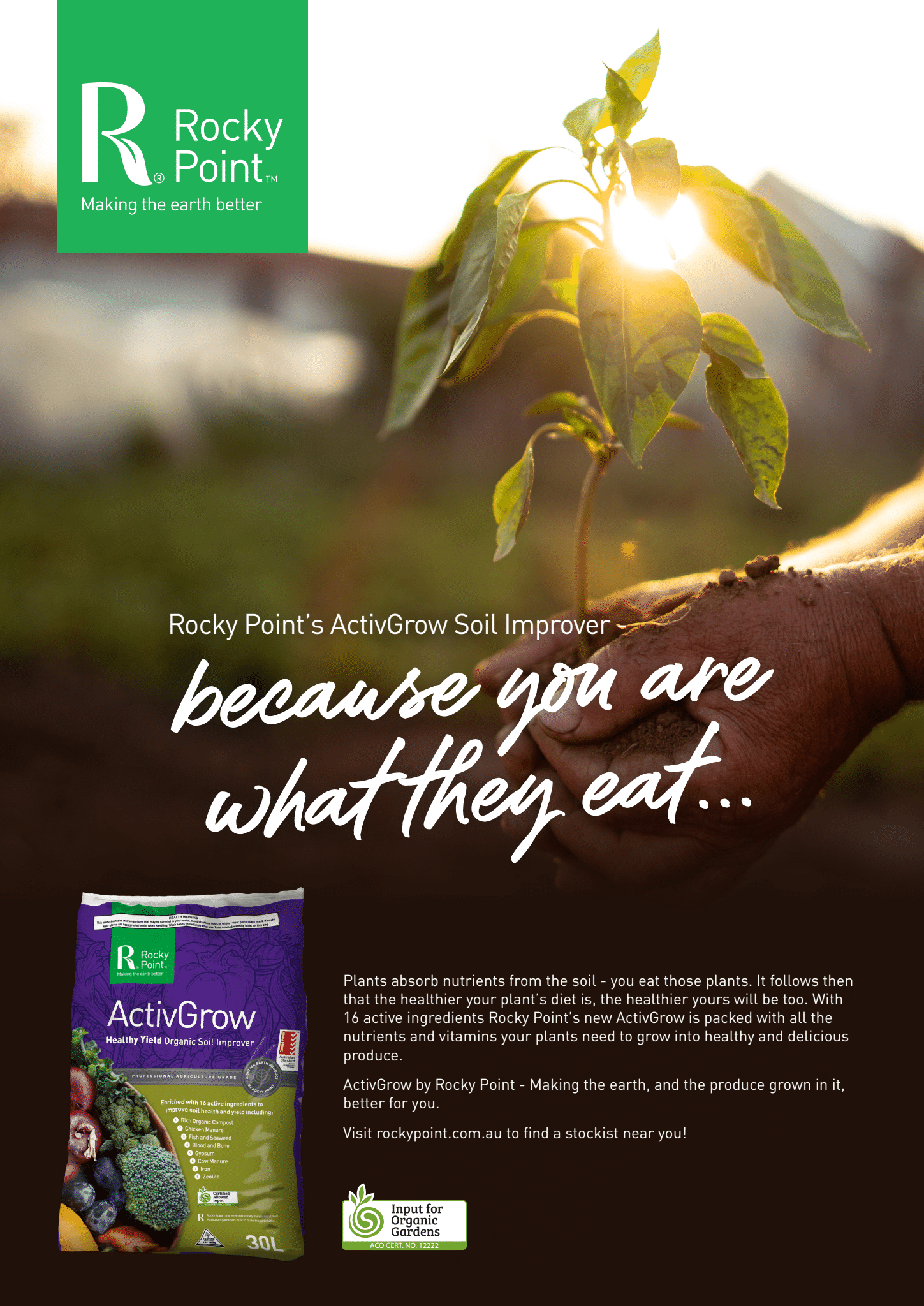 Rocky Point ActivGrow Soil Improver 50ltr