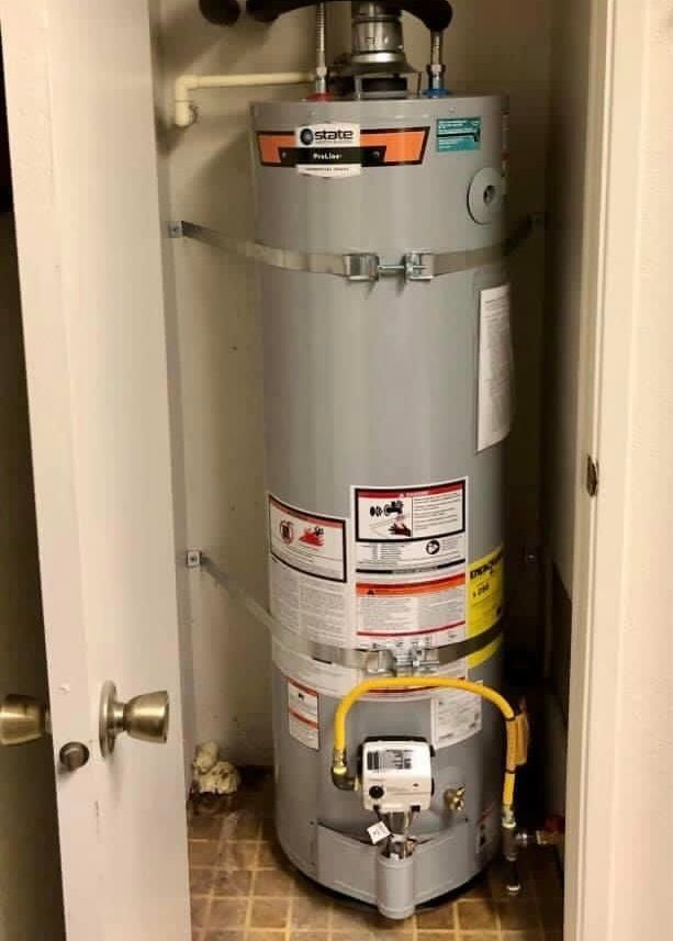 newly replaced water heater