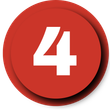 An icon with red number, color red