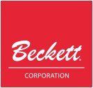 Logo de Beckett Corporation sur fond rouge